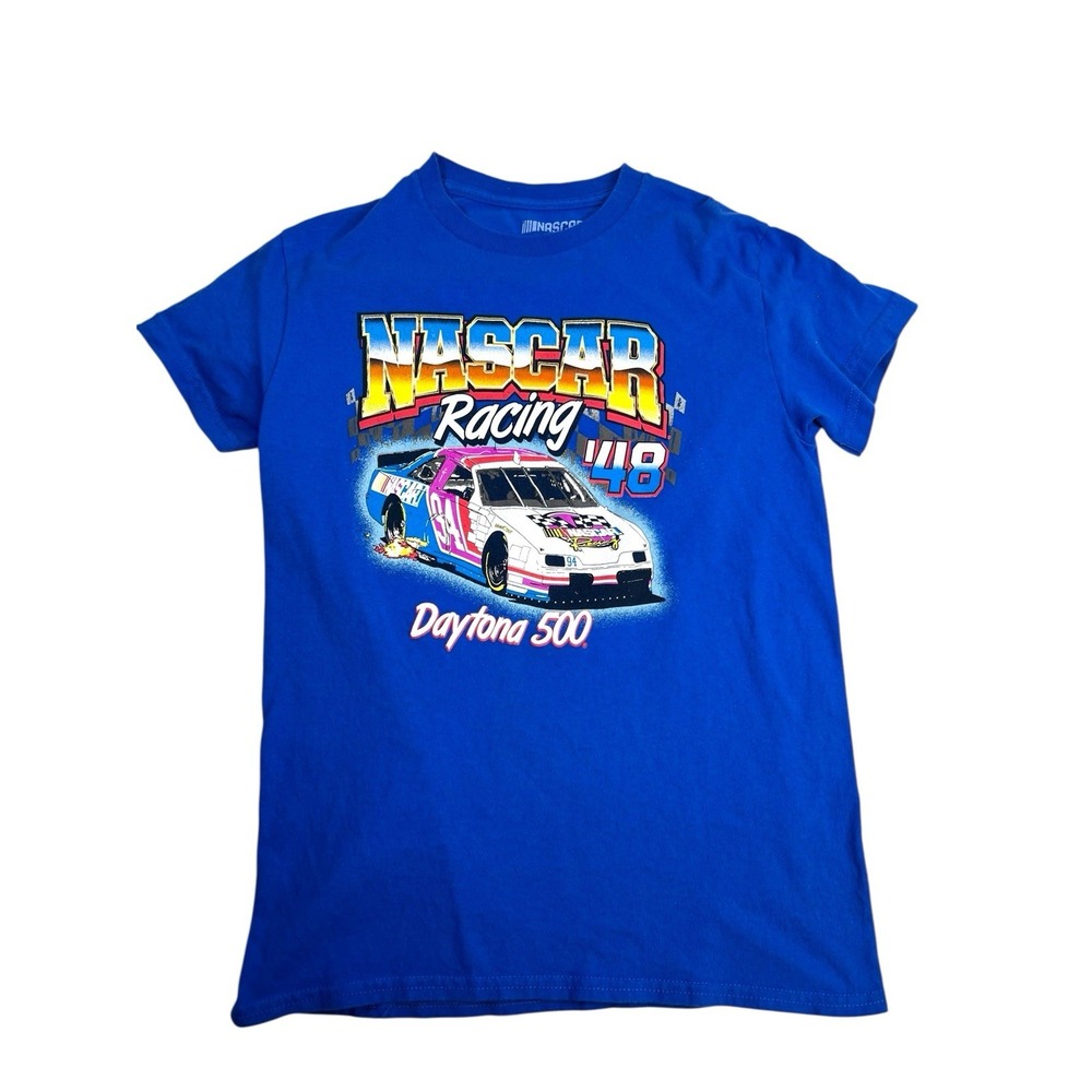 NASCAR T-Shirt Size Small Racing Daytona‎ 500 Race Shirt Blue Number 48
